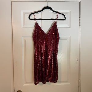 Tobi Mini Holiday Sequin Dress